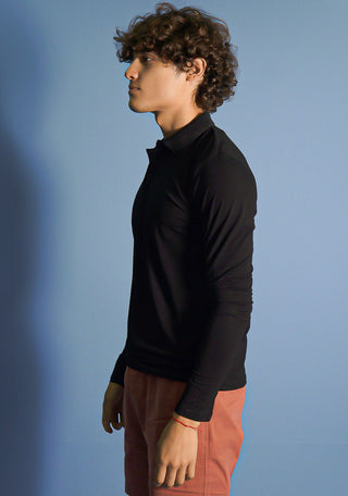 LONG SLEEVE POLO SHIRT