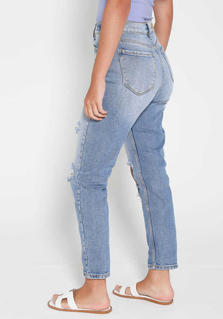 DESTROYED MOM JEANS